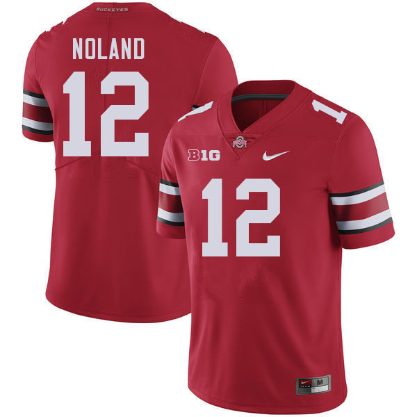 Ohio State Buckeyes Air Noland Men's's #12 Authentic Red College Football Jersey 2404HOYO0